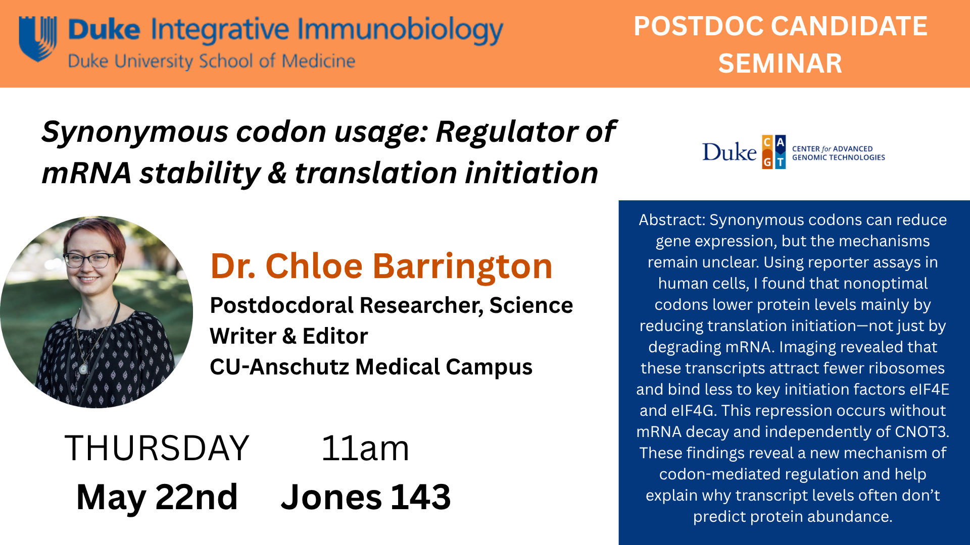Dr. Chloe Barrington